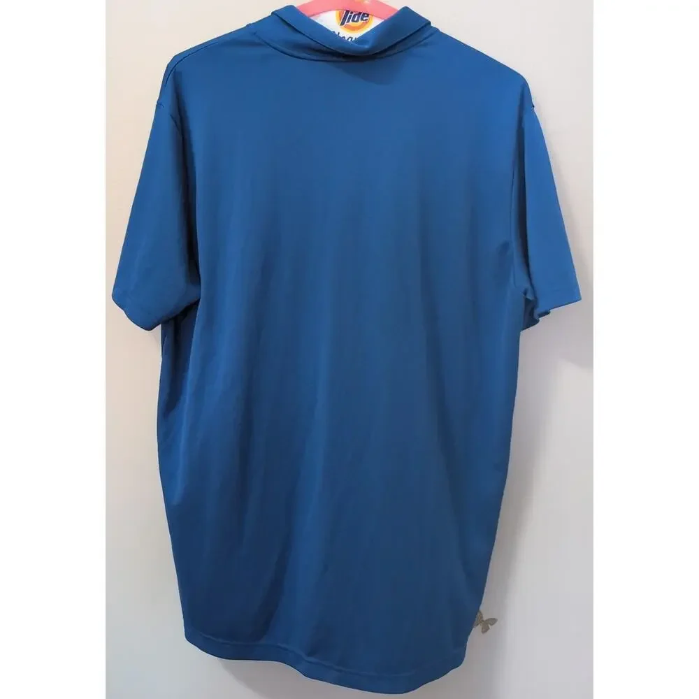 Adidas Men's XL Blue Polo Shirt Activewear Performance Golf EUC